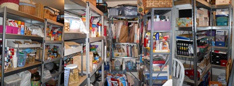 My cluttered life and mind in my pantry.
